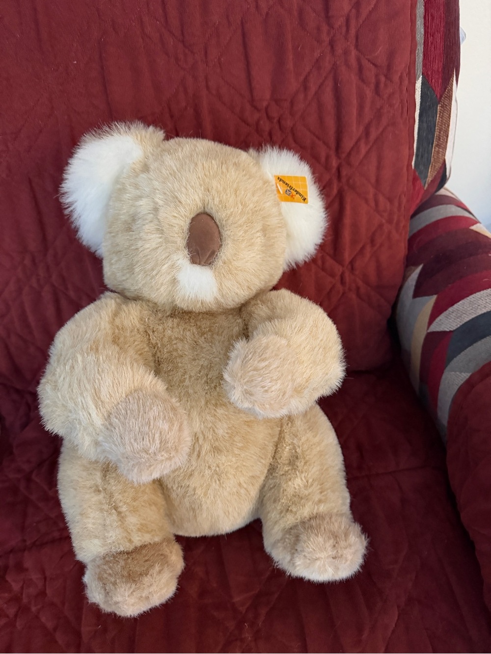 Vintage Kinderfriends  Plush Bear in Tan and White